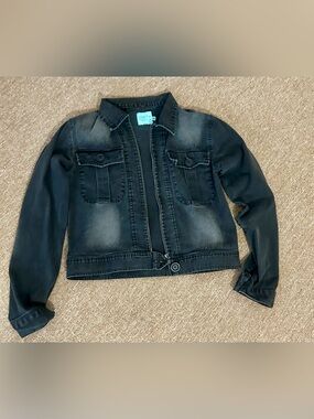 Dark Wash Denim Jacket black - Judith March